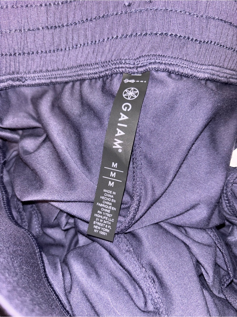 GAIAM Wide Leg Lounge Yoga Pants blue Medium Boho Tie Waist Flowy Comfy - Picture 4 of 8